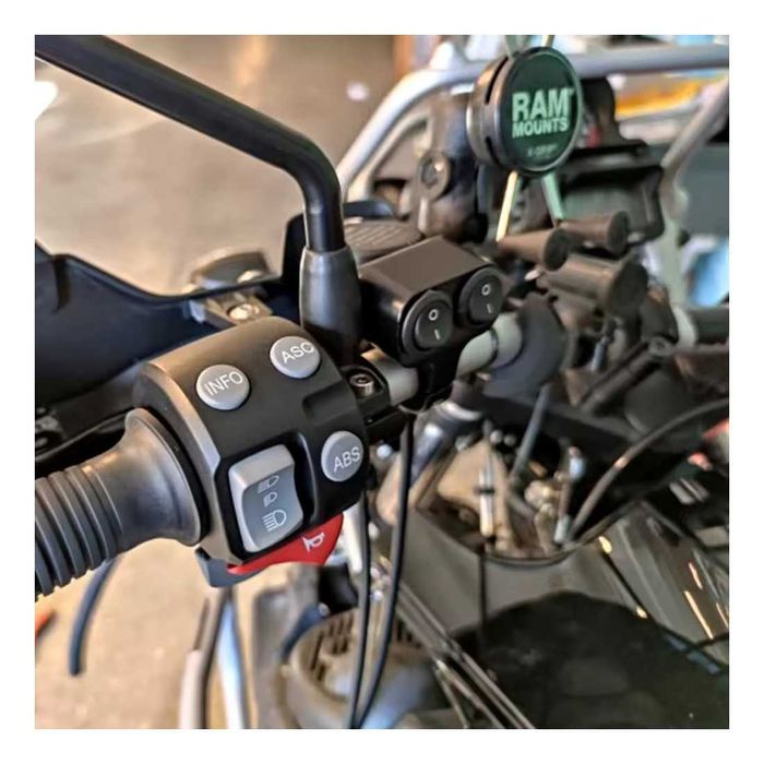 Interruptor alumínio duplo 2 posições - I e Off moto 22 mm