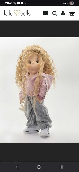 Lalka Lullu Dolls stan idealny (nieużywana) - wyprodukowana w Polsce /handmade