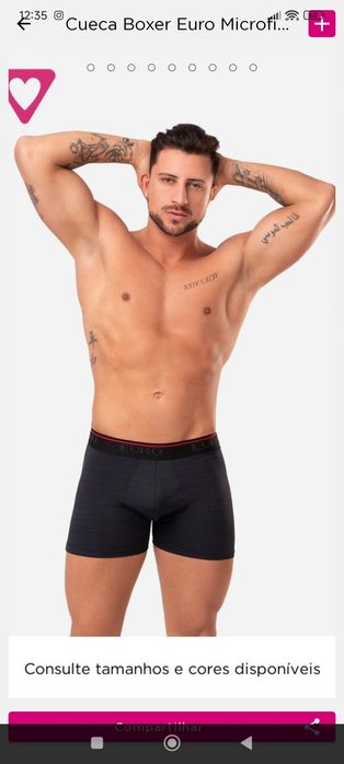 Conjuntos calcinhas/cueca femininas e sutiã