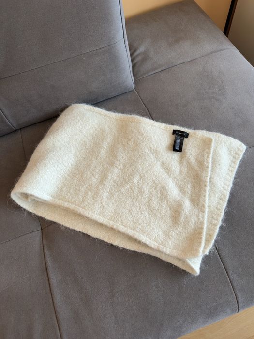 Szal długi ciepły szalik z wełną alpaką