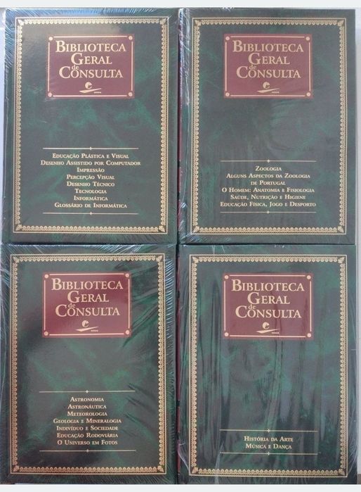 Biblioteca Geral de Consulta - 14 livros novos embalados na película e nas caixas originais