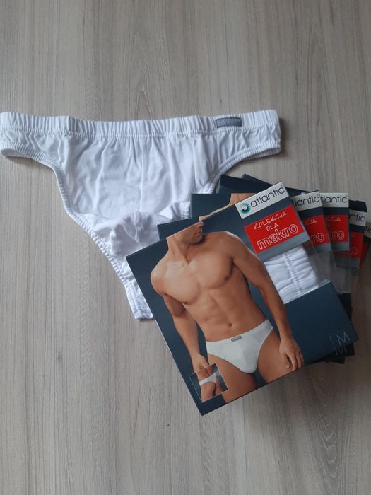 5 SZTUK Stringi męskie Atlantic, rozmiar M, bawełna