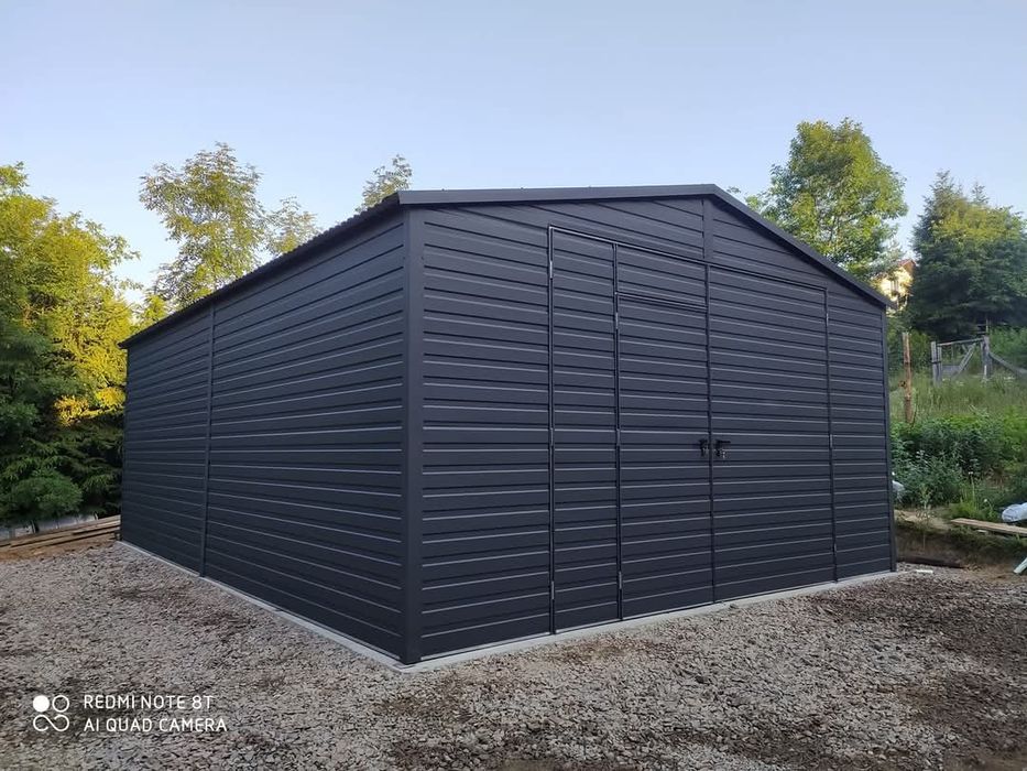 Garaż blaszany 5x7 dwuspadowy