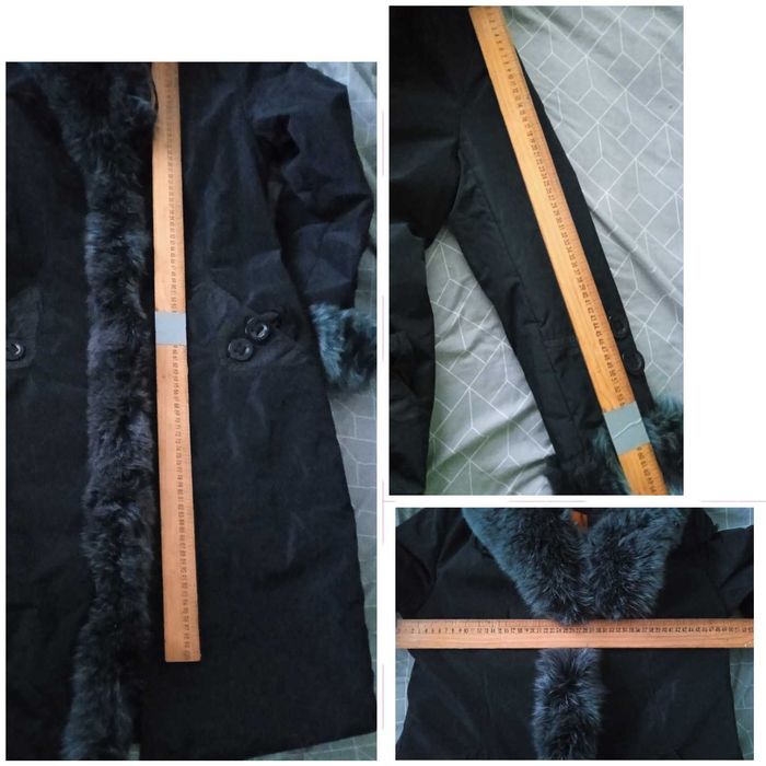 Плащ пальто демісезонне/зимове натуральне хутро