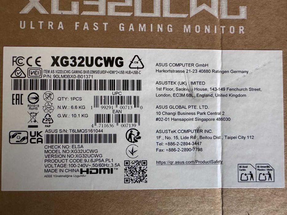 Монитор Asus Rog Strix XG32UCWG