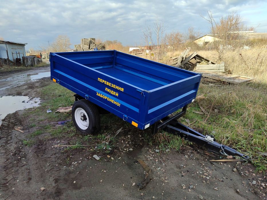 Прицеп ПТС 2 тонны для минитрактора Доставка к дому
