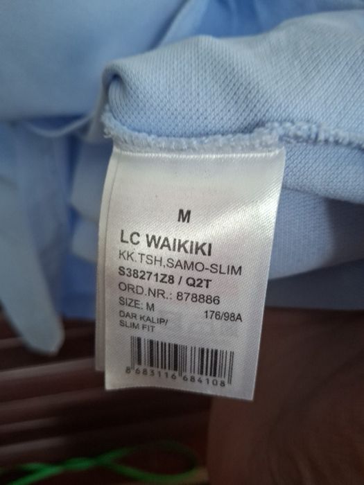 Гарне блакитне бавовняне поло LC Waikiki