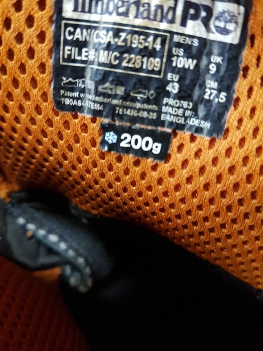 Buty robocze TIMBERLAND rozm 43 wkł 28,5 cm