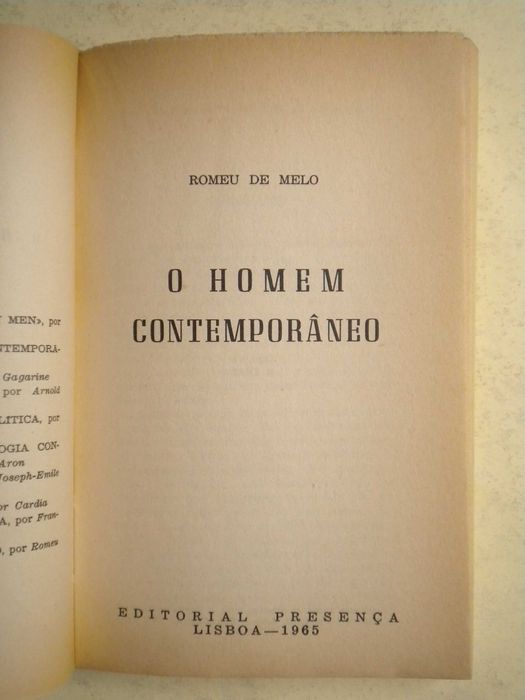 O Homem Contemporâneo
de Romeu de Melo