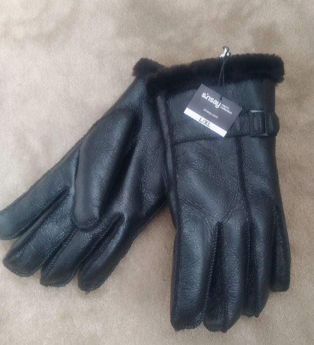 Перчатки кожаные зимние