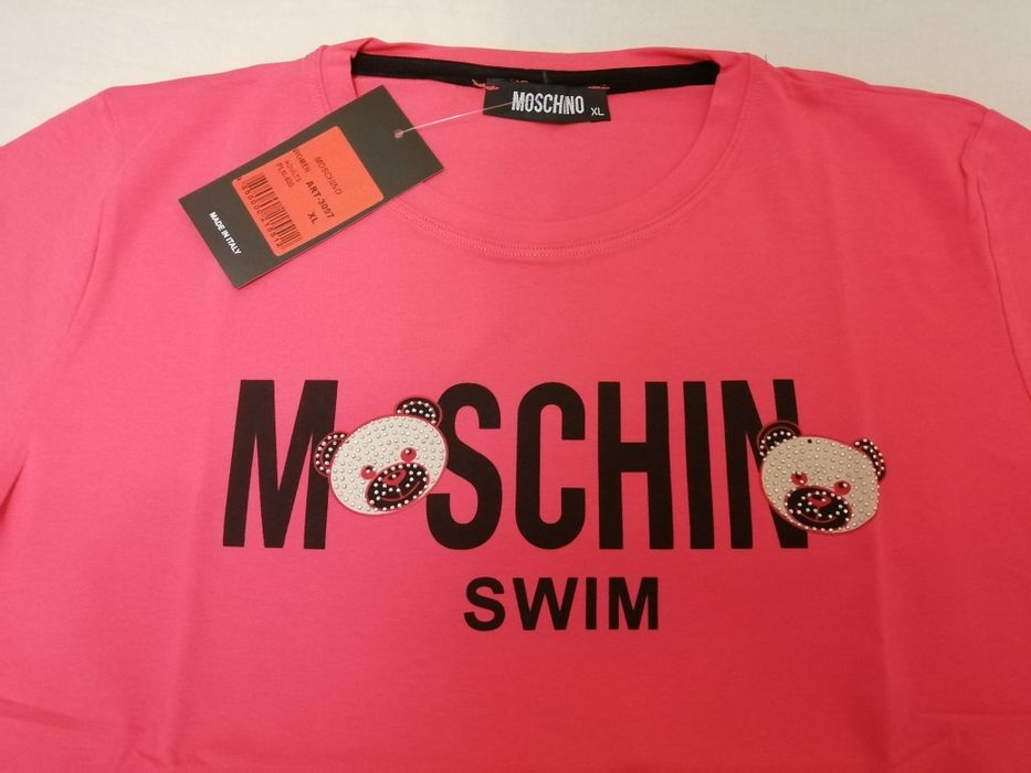 NOWA damska koszulka Love Moschino t-shirt miś XL
