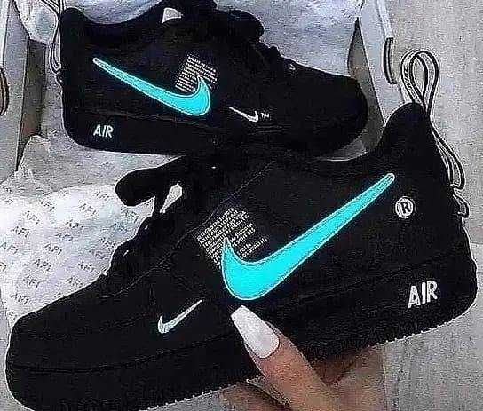 Ténis Nike Air force todos brancos unisexo