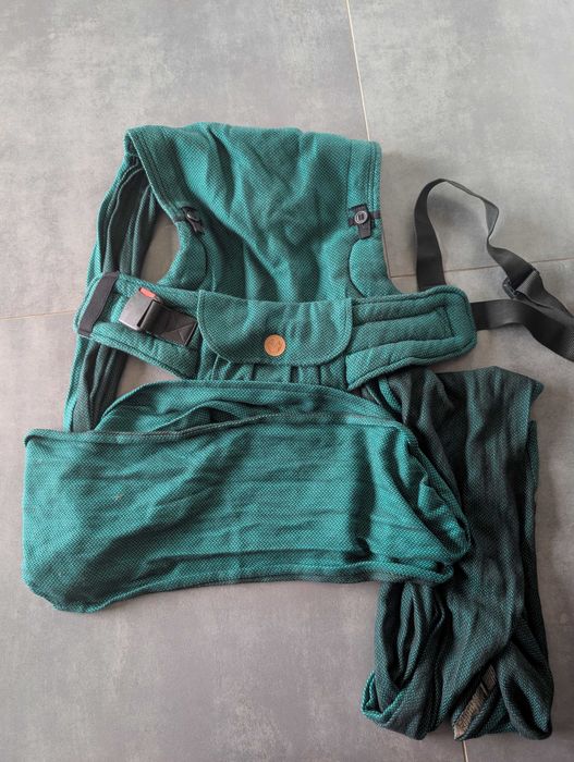 Lennylamb Szmaragd Nosidełko Lennyhybrid Half Buckle Splot Jodełkowy 100% Bawełna