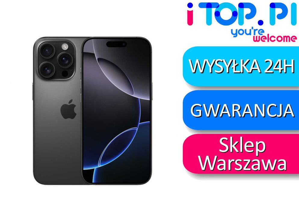 iPhone 16 Pro MAX 512GB Czarny eSIM ZNAKOMITY STAN - Sklep iTop