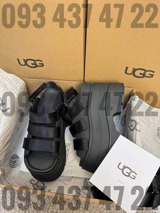 Босоніжки UGG Ugg Goldenrise на Платформі Уггі White/Bone/Black
