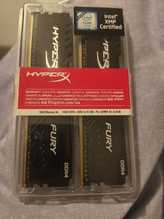 Hyperx Fury ddr4 3200 CL16 (2x8) novas