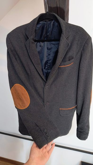 Szara marynarka męska (modna, elegancka)