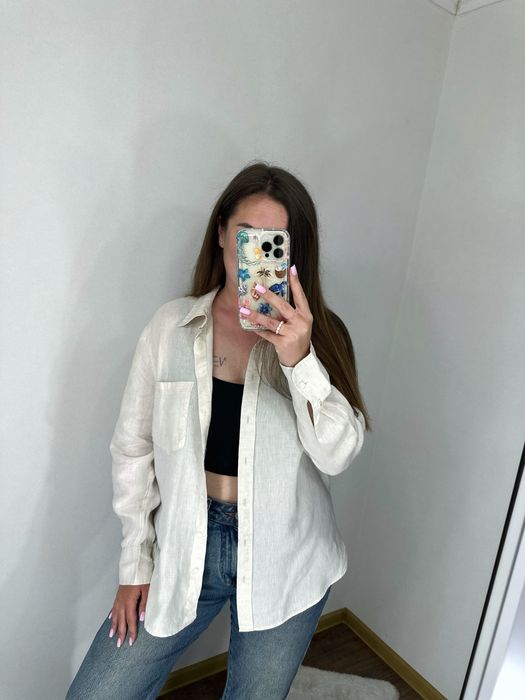 Лляна сорочка H&M, розмір M