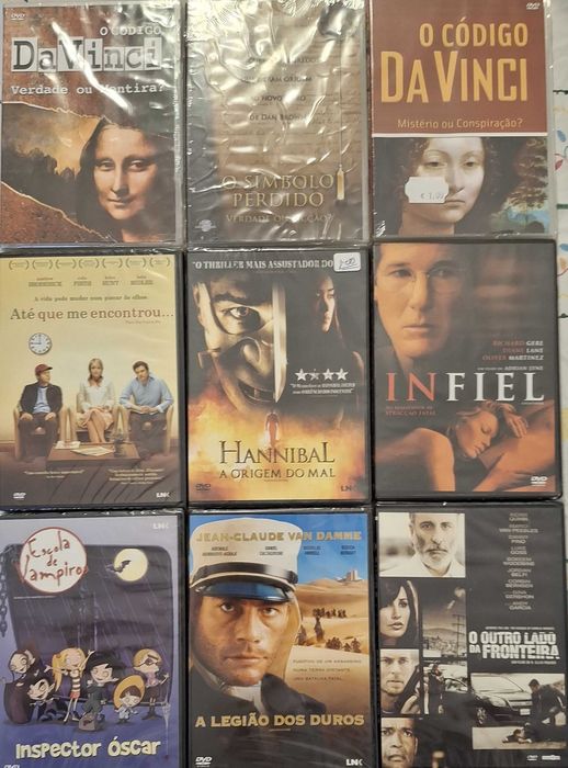 Filmes DVDs - novos e selados (O valor indicado é por 1 DVD)