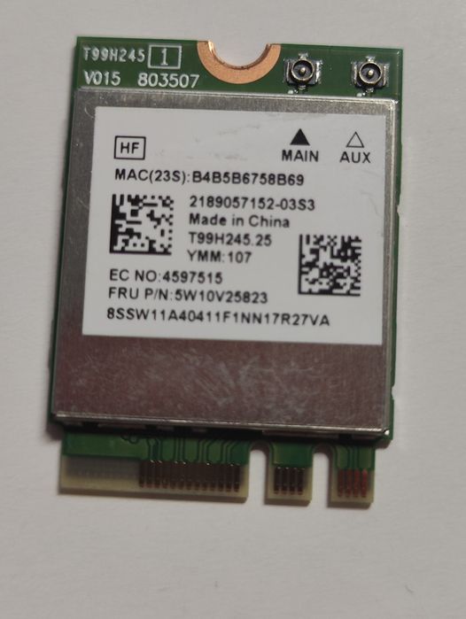 Karta MT7921 WiFi Ngff M.2  2,4 Ghz 5 Ghz