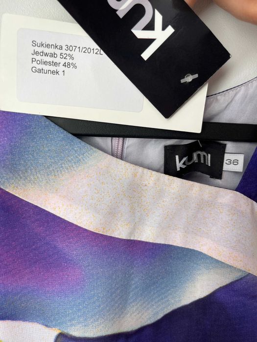 Jedwabna sukienka na lato rozm. S boho, wieczorowa, old money, vintage