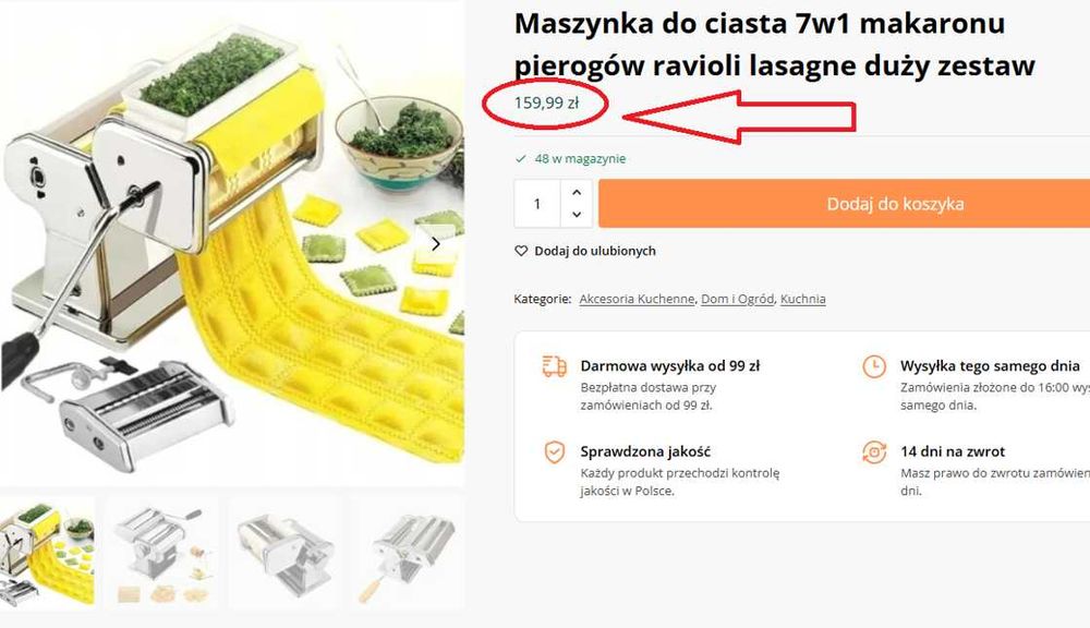 Profesjonalna maszynka do robienia makarony Austria