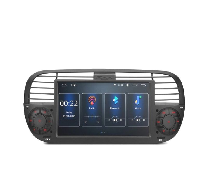 AUTO RÁDIO GPS ANDROID 12 PARA FIAT 500 07-15