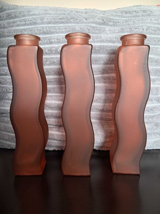 Wazon szklany pomarańczowy 3 szt