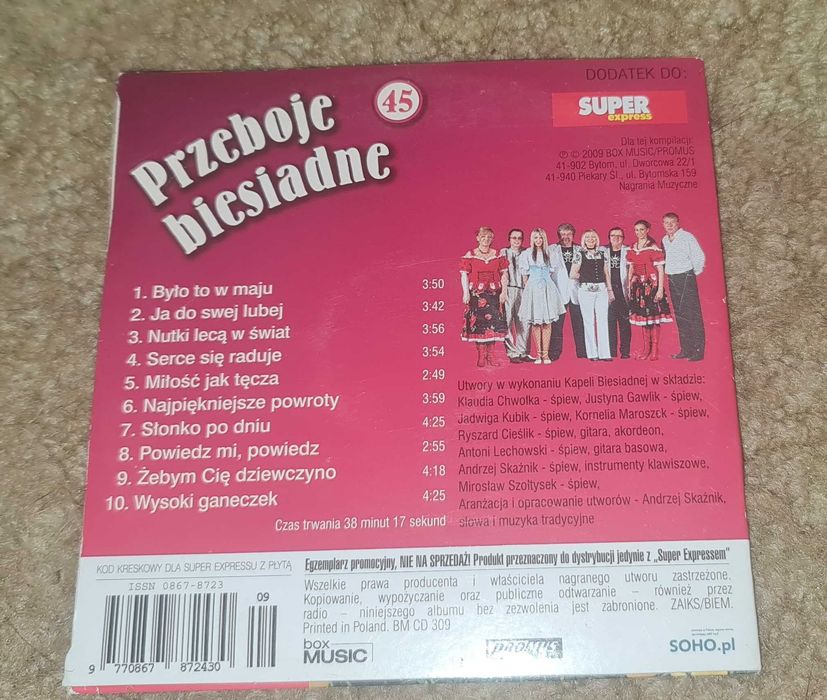 Przeboje Biesiadne 45 / CD / BDB /