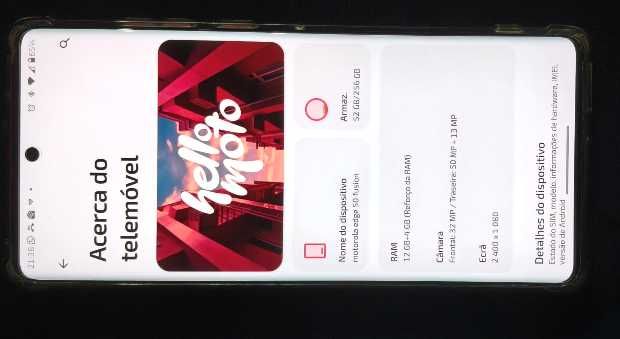 Motorola edge 50 fusion 12GB 512GB Rosa, caixa e acessórios