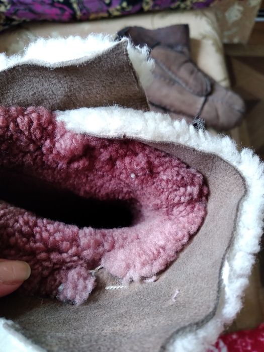 Варежки с медвежьей кожи