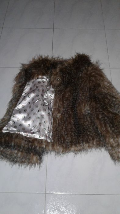 Casaco Curto Castanho Mesclado ( Senhora )  FRACOMINA ) C/ Novo