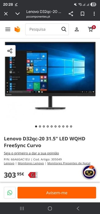 Vendo monitor Ultrawide de 31,5 QHD