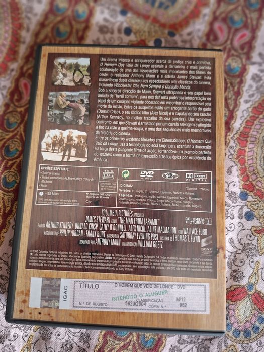 Dvd filme western de Anthony Mann