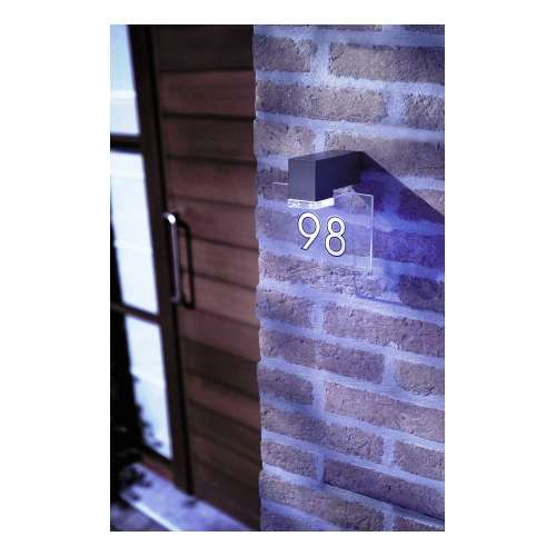 Aplique LED exterior Philips com número da porta (corrente elétrica)