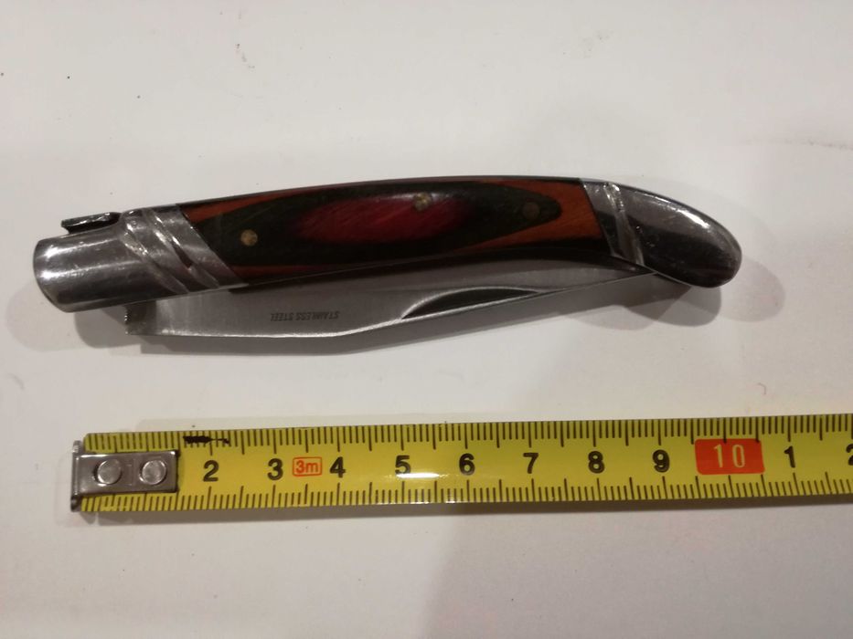 Canivete de Coleção Usado Tipo Laguiole - Cabo Madeira e Metal