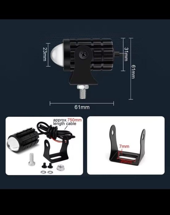 Led фари для мотоцикла ( ціна за комплект )