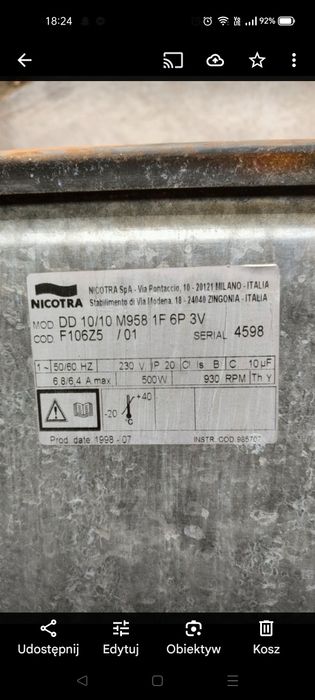 Wentylator nicotra dd10 wydajny lakiernia suszarnia