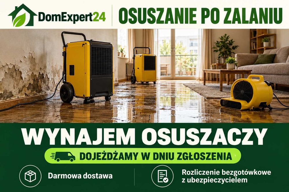 Wynajem osuszaczy wypożyczalnia osuszanie domów pochłaniacze zalanie