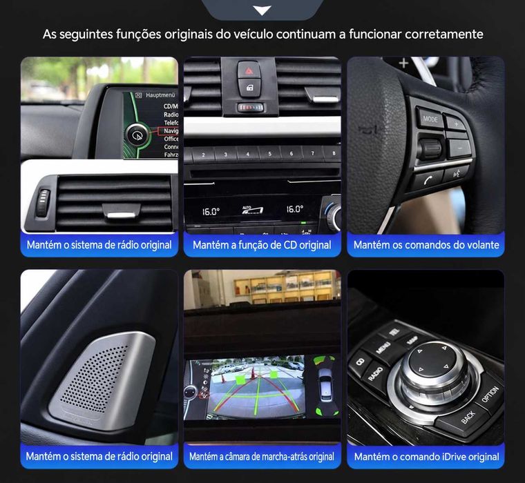 Rádio Linux Android Auto Carplay BMW Série 1 2 3 4 de 2012 a 2016 Sitema NBT (NOVO)