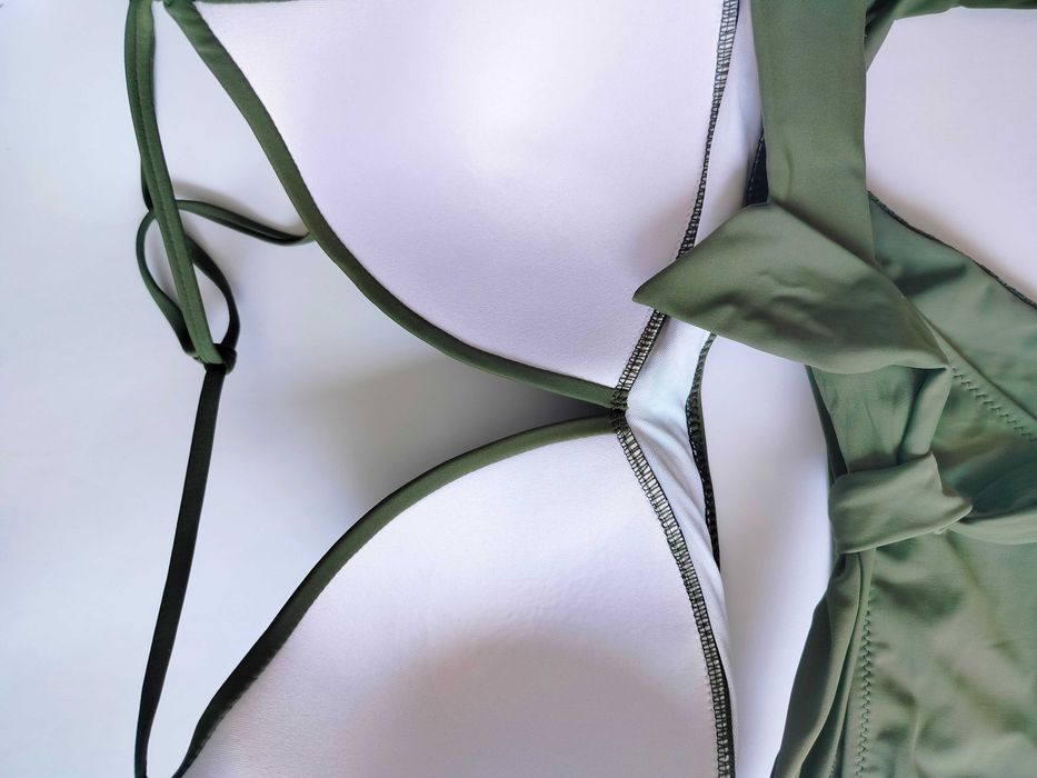 Kąpielówki bikini moro khaki haftowane L miseczka D/E