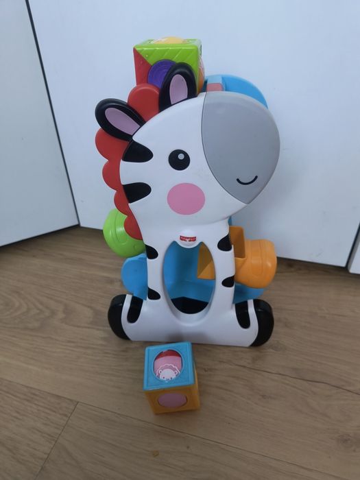 Zebra fisher price ruchome klocki