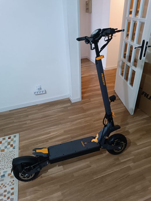 Trotinete Elétrica AUSOM L1 (800 W - Autonomia: 70 Km - Cinzento e Amarelo)
