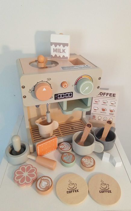 Drewniany Zabawkowy Ekspres do Kawy –"My Little Coffee Maker" | Cudo! WoW! Mega!