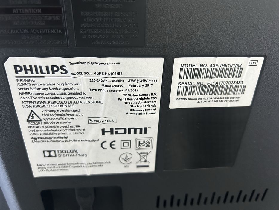 Smartv Philips 43 Polegadas