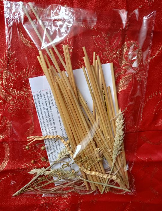 Заготовки набору для виконання ангела з житньої соломи