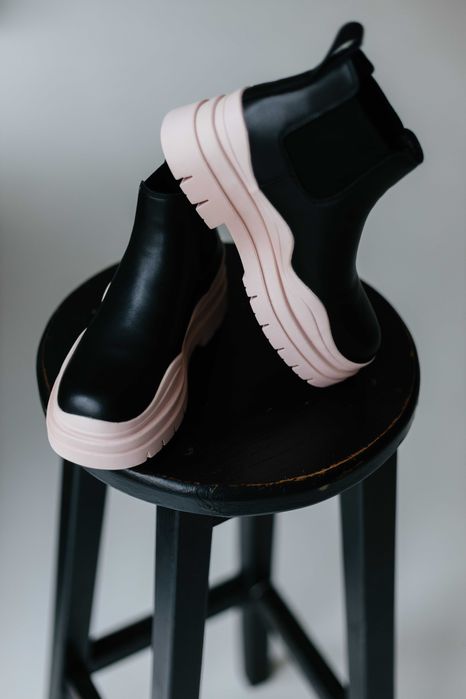 Черевики|челсі зимові жіночі шкіряні | (24.5; 25.0-25.5см)