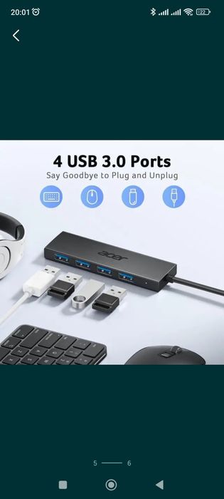 Концентратор Acer хаб 5-in-1