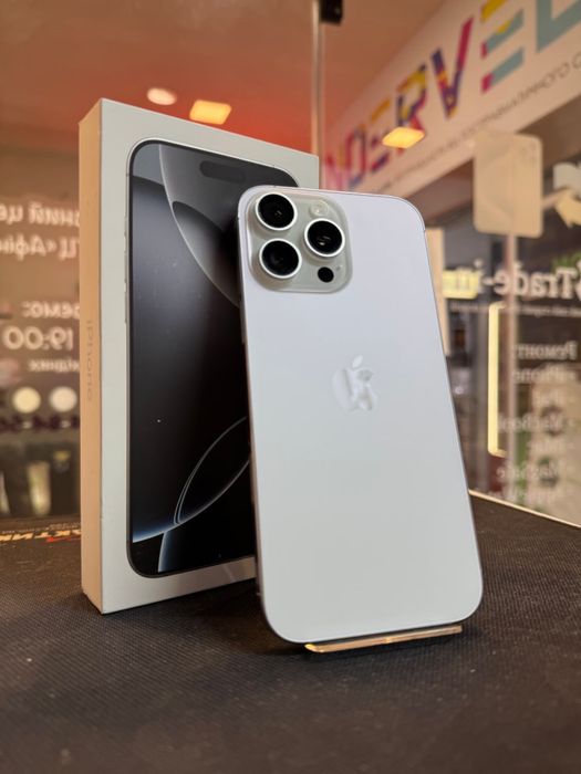 Iphone 16pro max 256gb white titanium. Гарантия. Обмен.