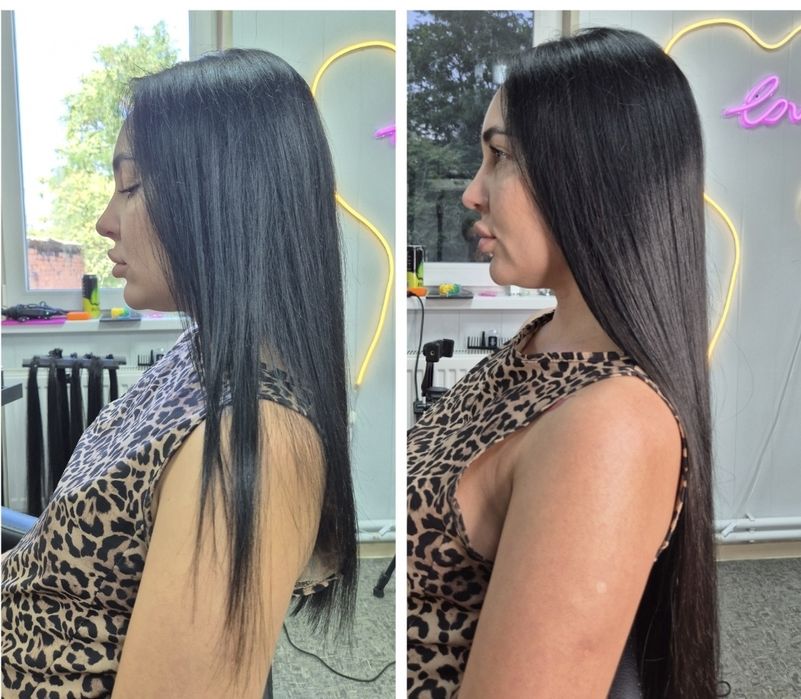 Нарощення волосся, Загущение, кератин